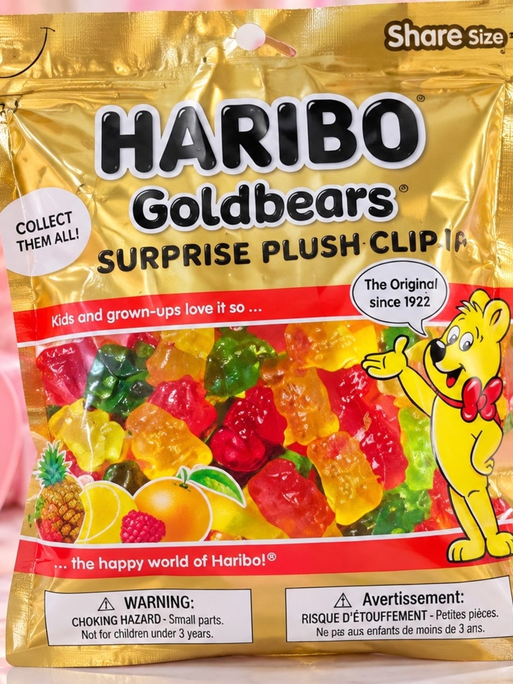 HARI Multi‑Color Goldbears Surprise Plush Clip Pack